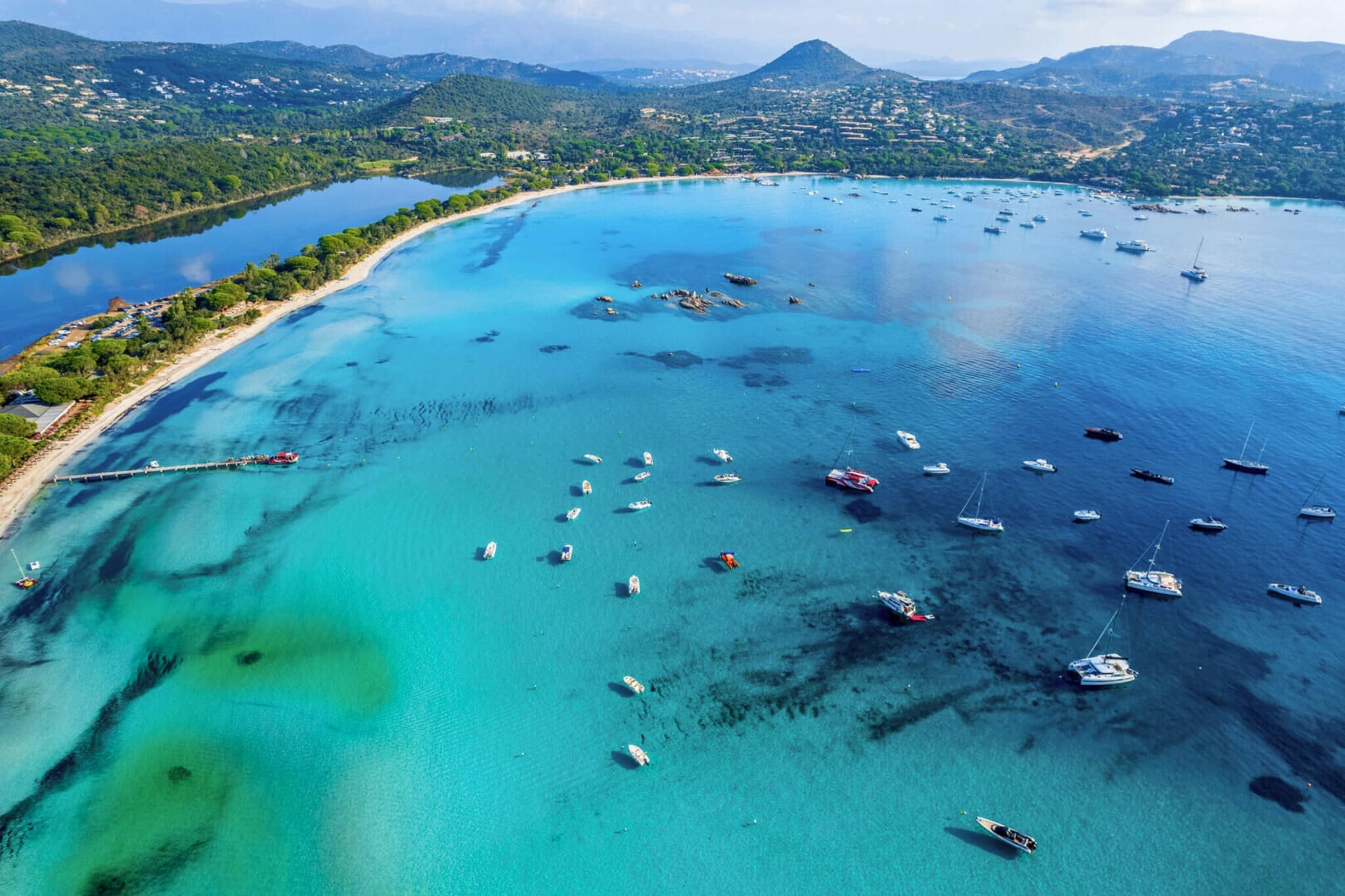 Bay full of yachts at Porto Vecchio
