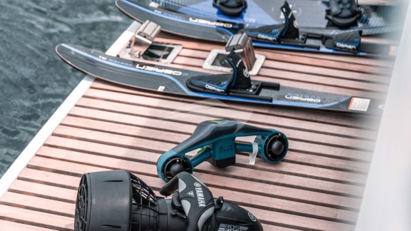 Water Skis on Swim Platform