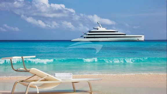 At anchor from beach