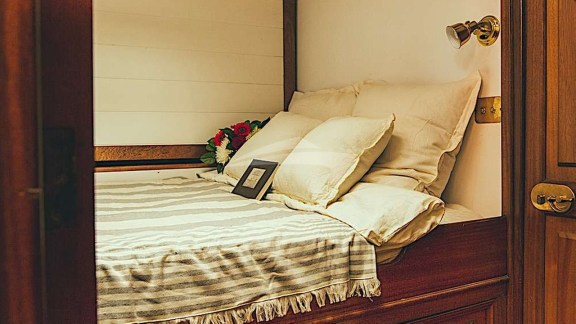 One of the four guest cabins