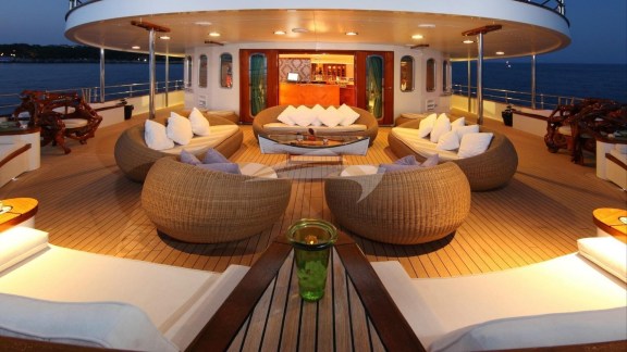 Aft deck at night