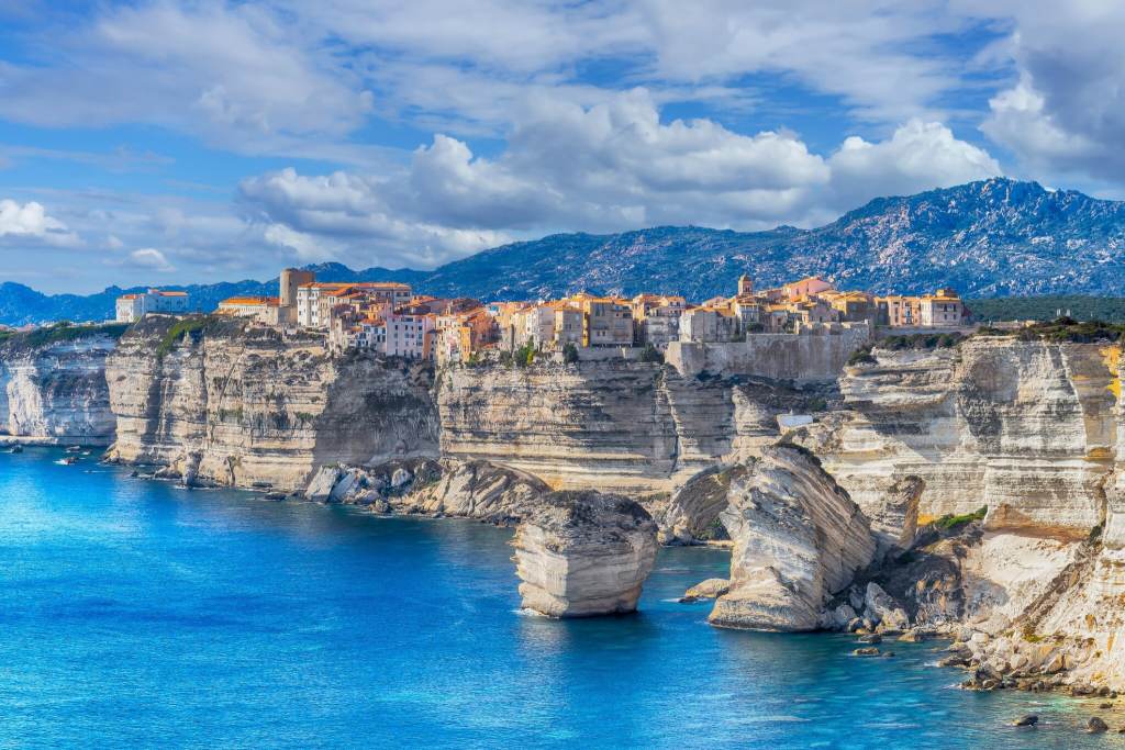 Bonifacio harbour in Corsica