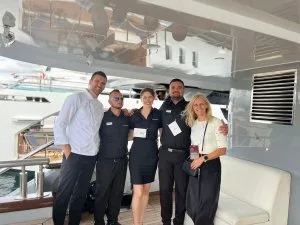 Sarah with Crew