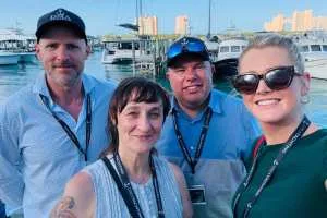 Yacht Charter Brokers William, Jona, Chris and Nadja with DMA Yachting at the Bahamas Yacht Show 2025 2