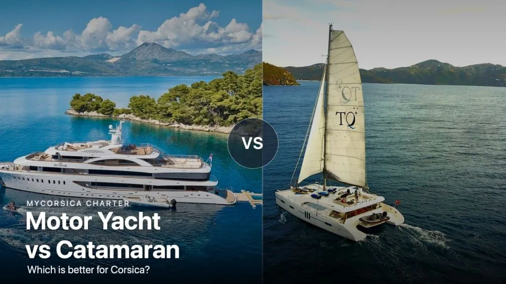 Motor Yacht vs Catamaran for a Corsica Yacht Charter: Which Is Better?
