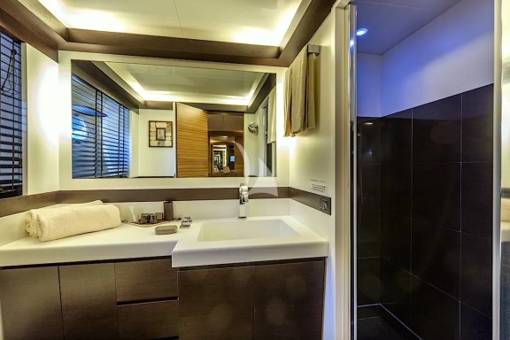 Twin cabin bathroom