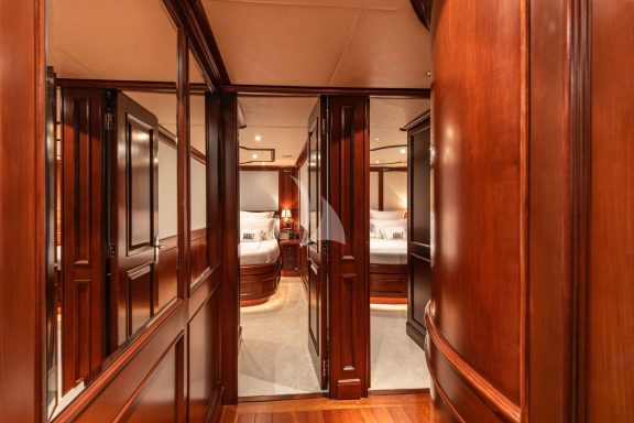 Lower deck cabins forward view
