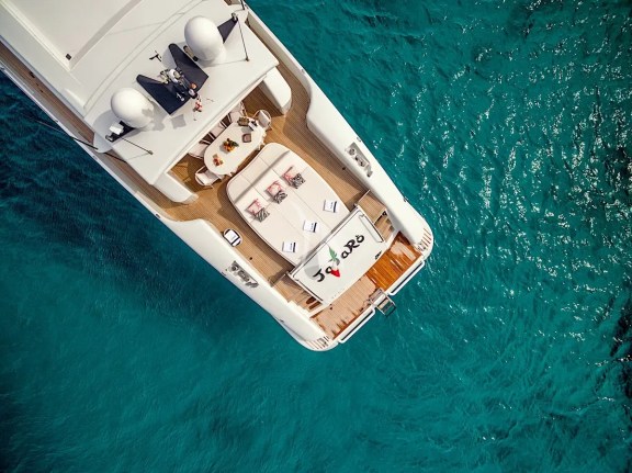 Stern aerial view
