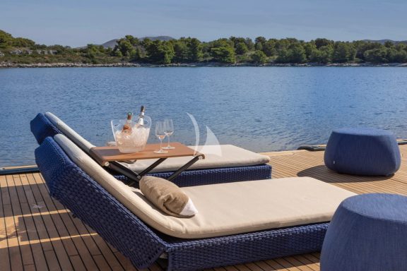 Swimming platform loungers