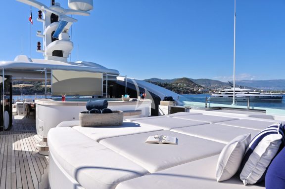 Sun deck with outdoor cinema