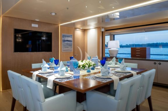 Main deck dining table