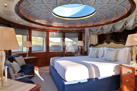 Master suite raised bedroom