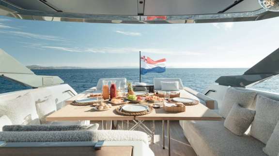 Bridge deck Dining looking aft