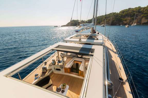 Open or closed skylight on deck