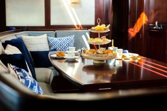 Time for tea on Savarona