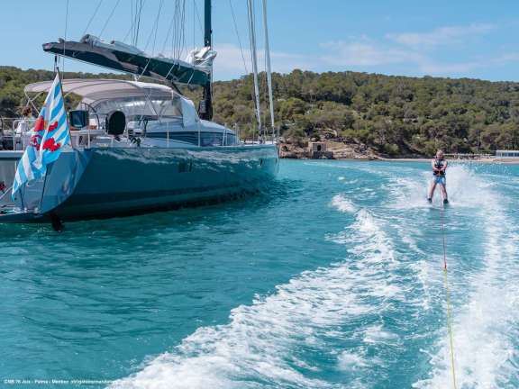 Guest enjoying water ski