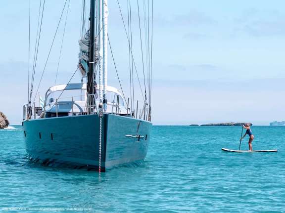 Guest enjoying paddle board