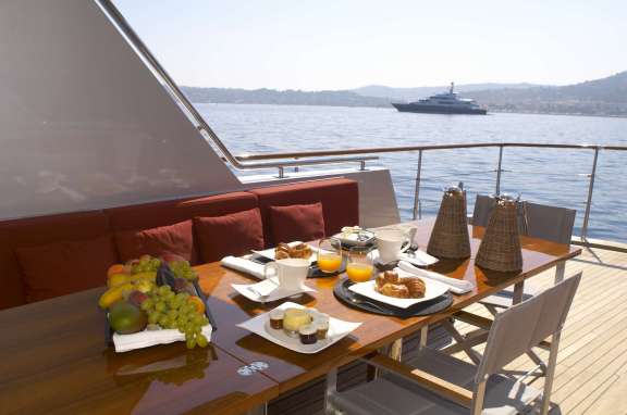 Aft Deck Dining Area