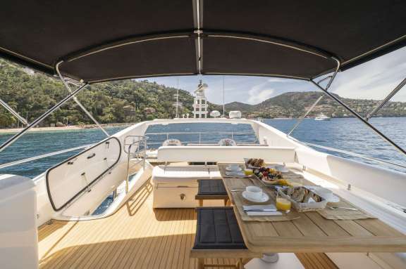 LAZY P - aft deck