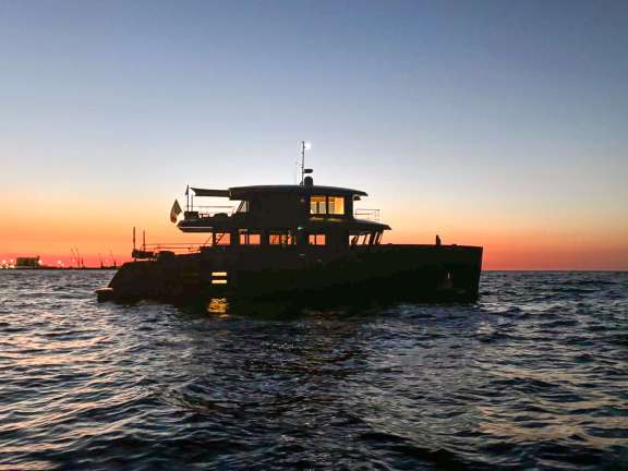 Aft deck sunset view