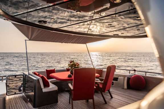 Aft deck table