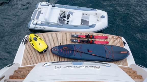 Watertoys and swimming platform