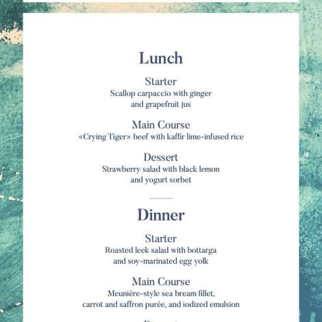 Food onboard Kokonut’s Wally # 7