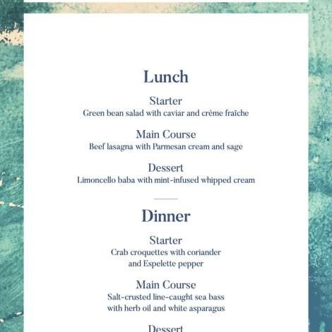 Food onboard Kokonut’s Wally # 9