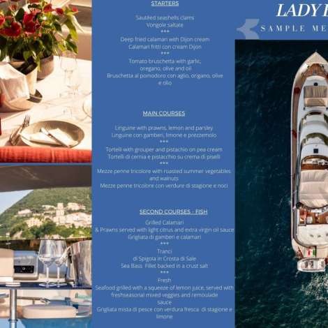 Food onboard LADY B # 1