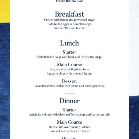 Food onboard New Star # 5